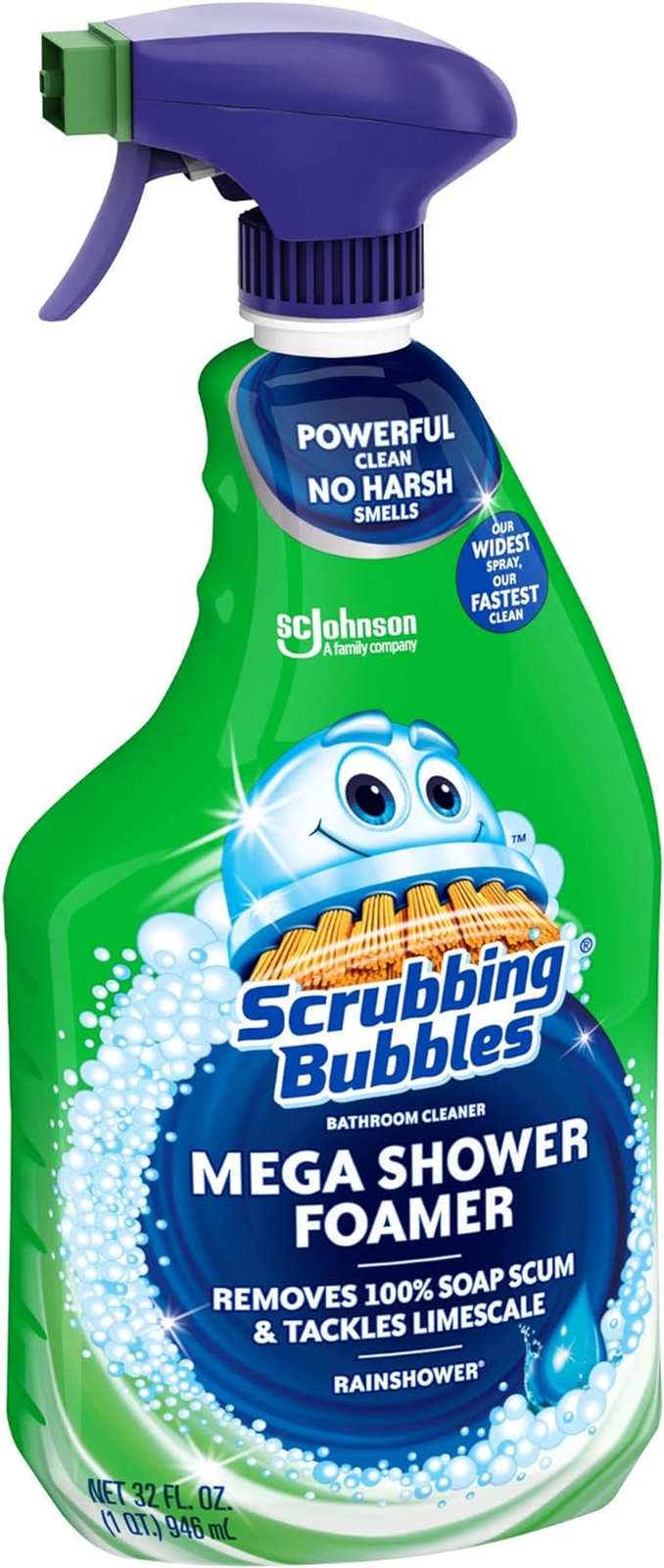 Scrubbing Bubbles Mega Bathroom and Shower Cleaner Spray, Foaming Action Removes