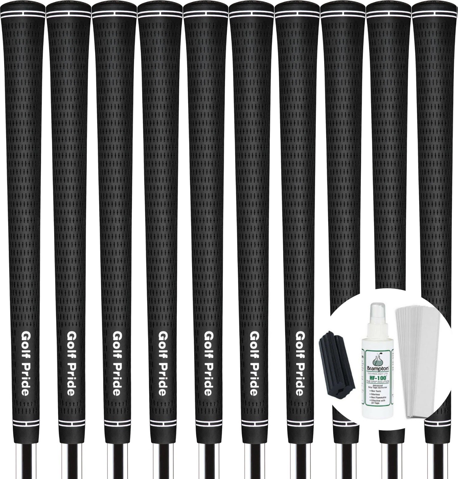 Golf Pride Tour Velvet Grips Standard Size - Set of 10 - Grip Kit Included!