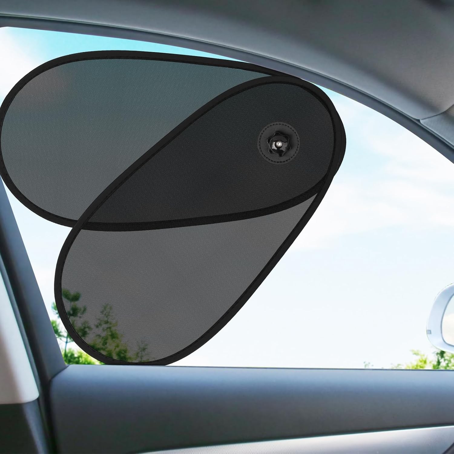 4pcs Adjustable & Rotatable Car Side Window Sun Shade Block Sun Glare for Driver