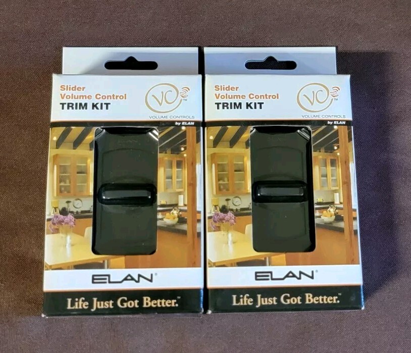 2 Elan VSTKb Slide Volume Control Trim Kits Black