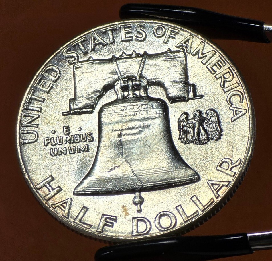 1958 50C Franklin Half Dollar Uncirculated Condition Nice Luster