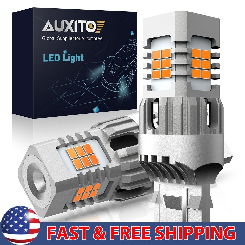 Amber Yellow 7440 LED 100W Turn Signal Light Lamp ANTI Hyper Flash Canbus 2/10x