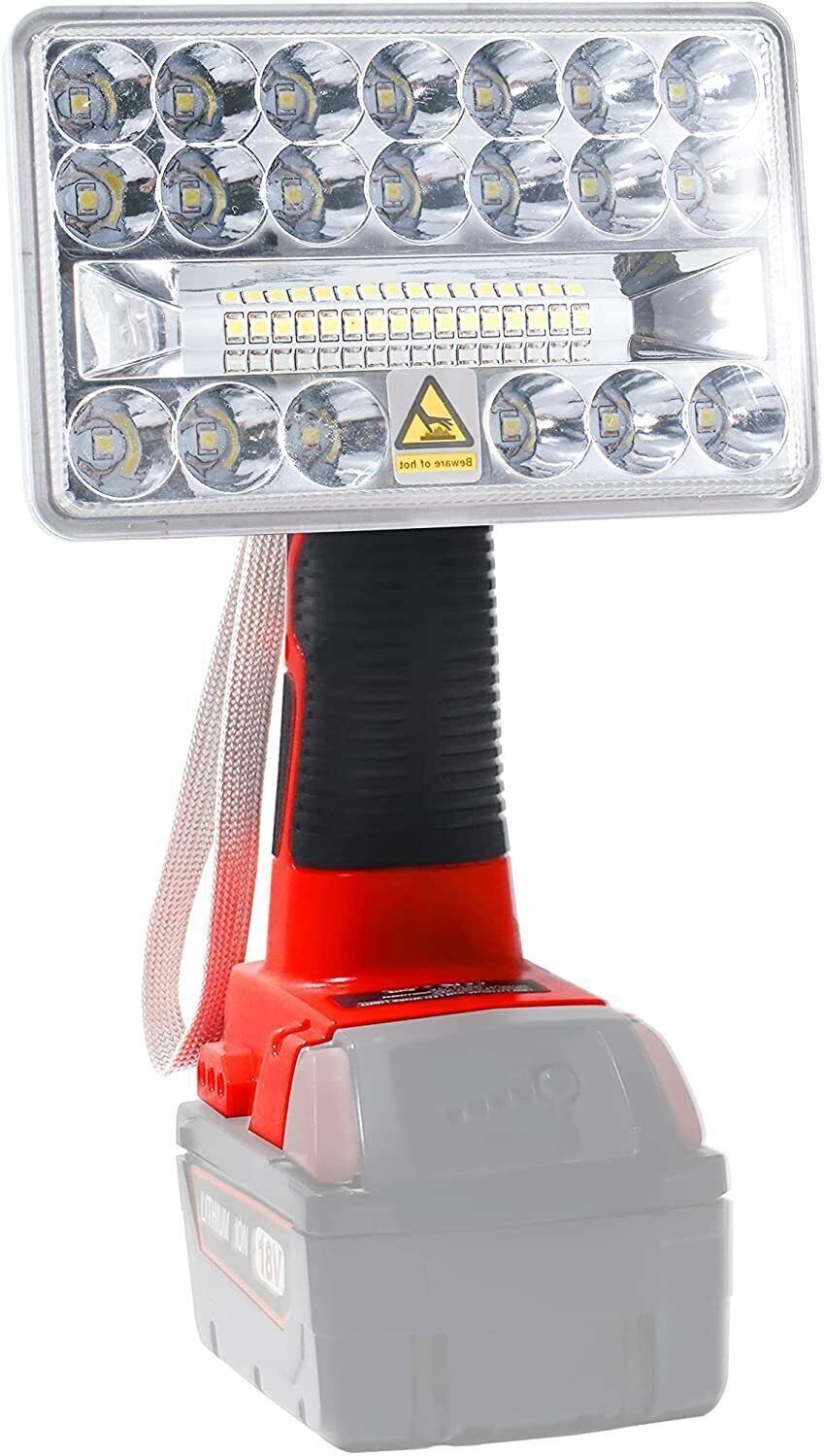 Cordless LED Work Light for Milwaukee 18V Li-ion Battery 18W 2000LM Flashlight