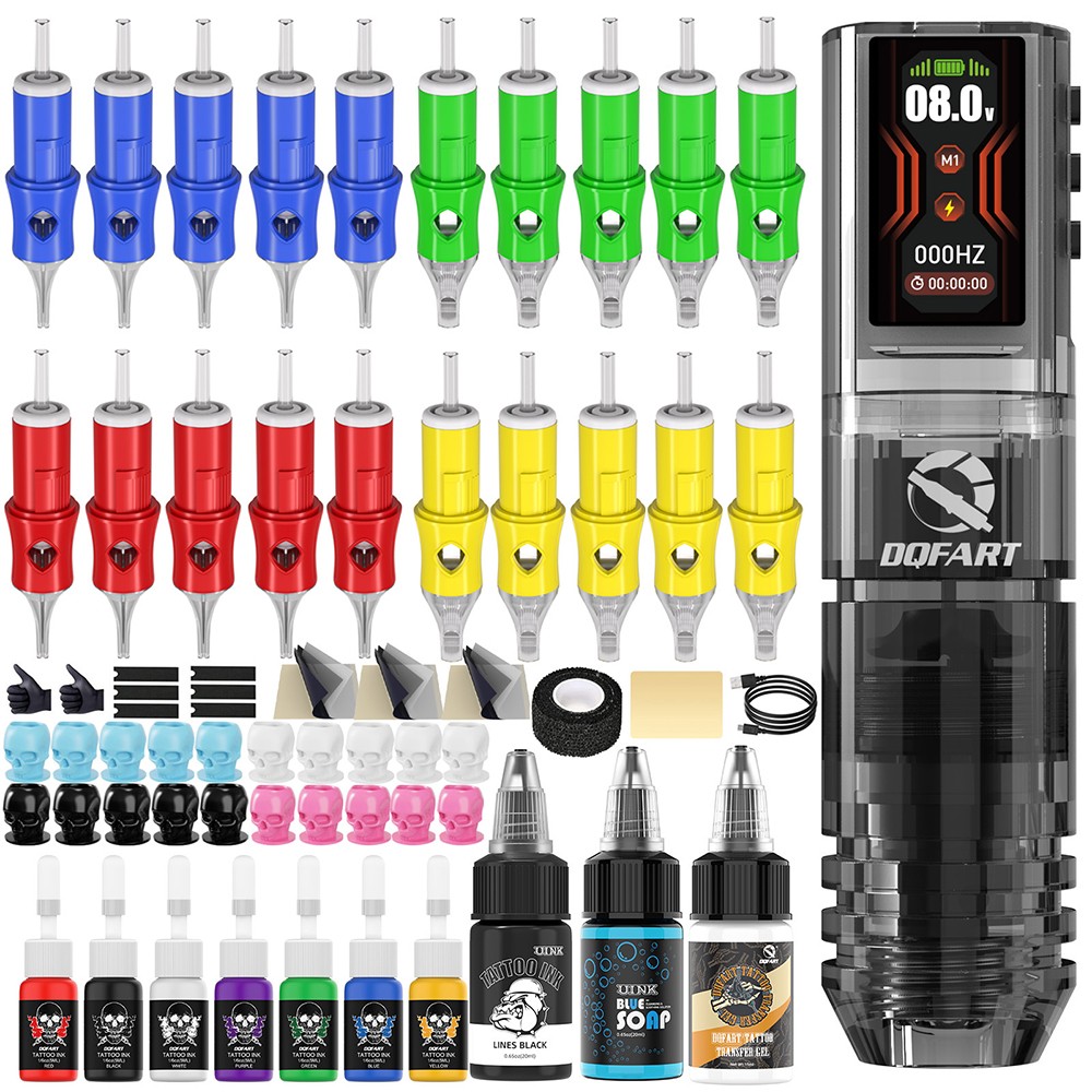 Wireless Adjustable Tattoo Gun Kit Complete Professional Tattoo for Artists ASD