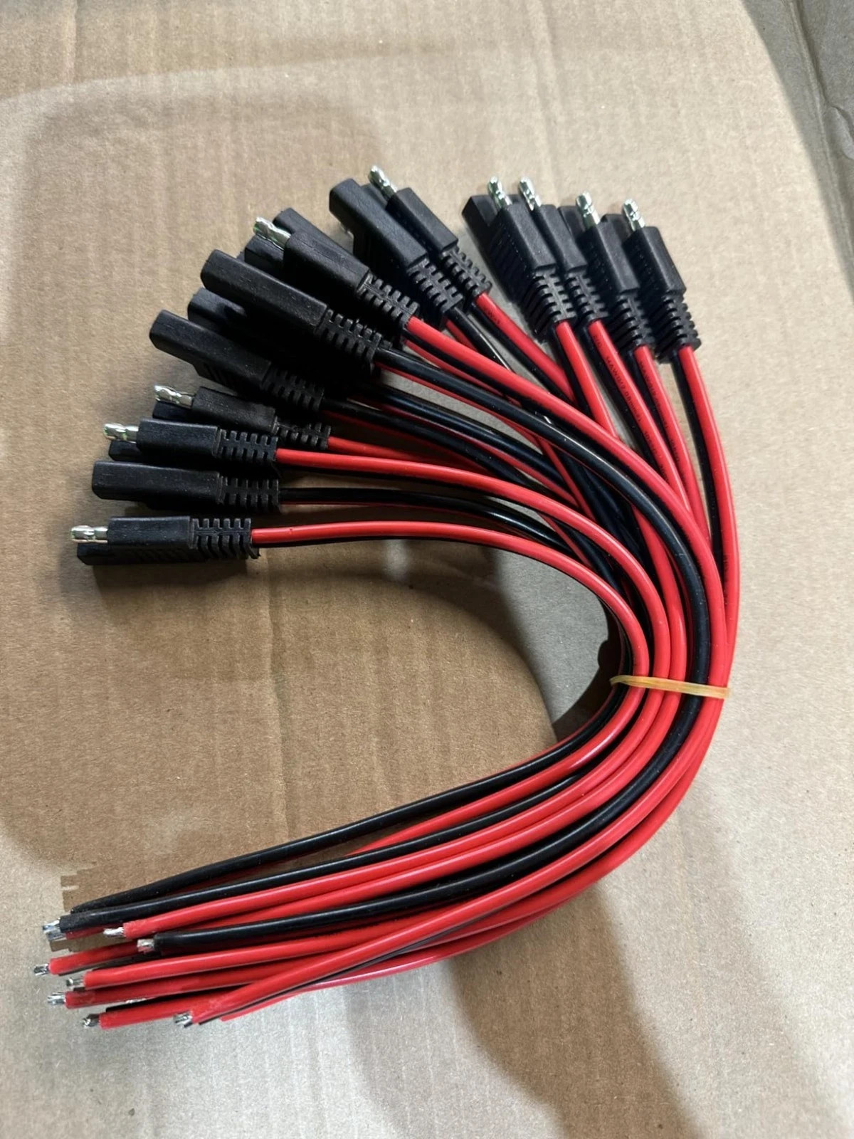 16 Pack SAE Connector 12 Inch 14 AWG Copper Wire 2 Pin Single Plug Connector....