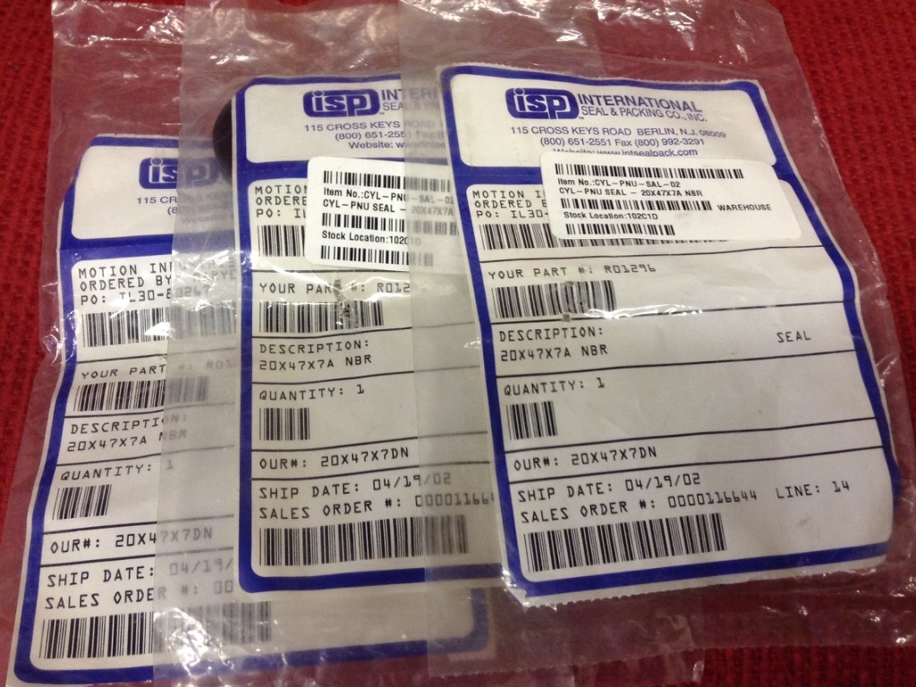 International Seal & Packing - Oil Seal 20x47x7A - Lot of (3) - NEW