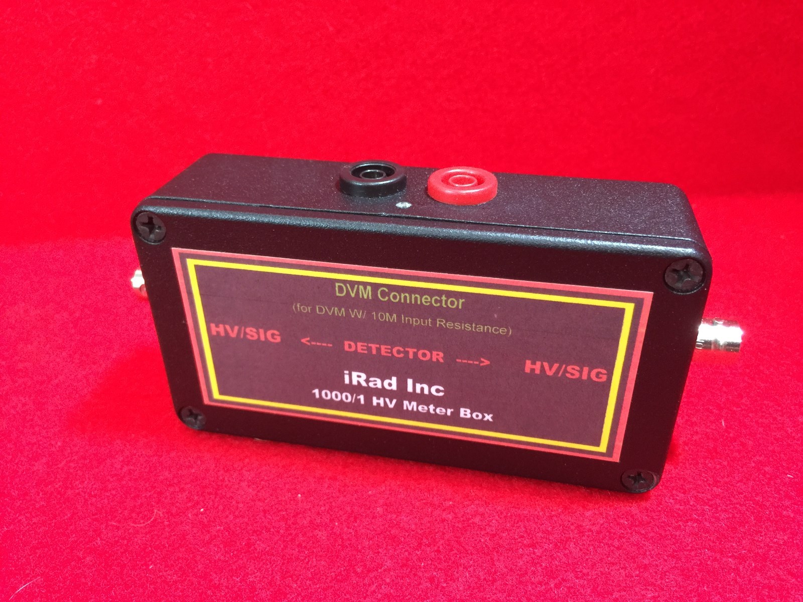 iRad 1000/1 High Voltage Multimeter DVM Adapter w/Calibration Pot & SHV Jacks
