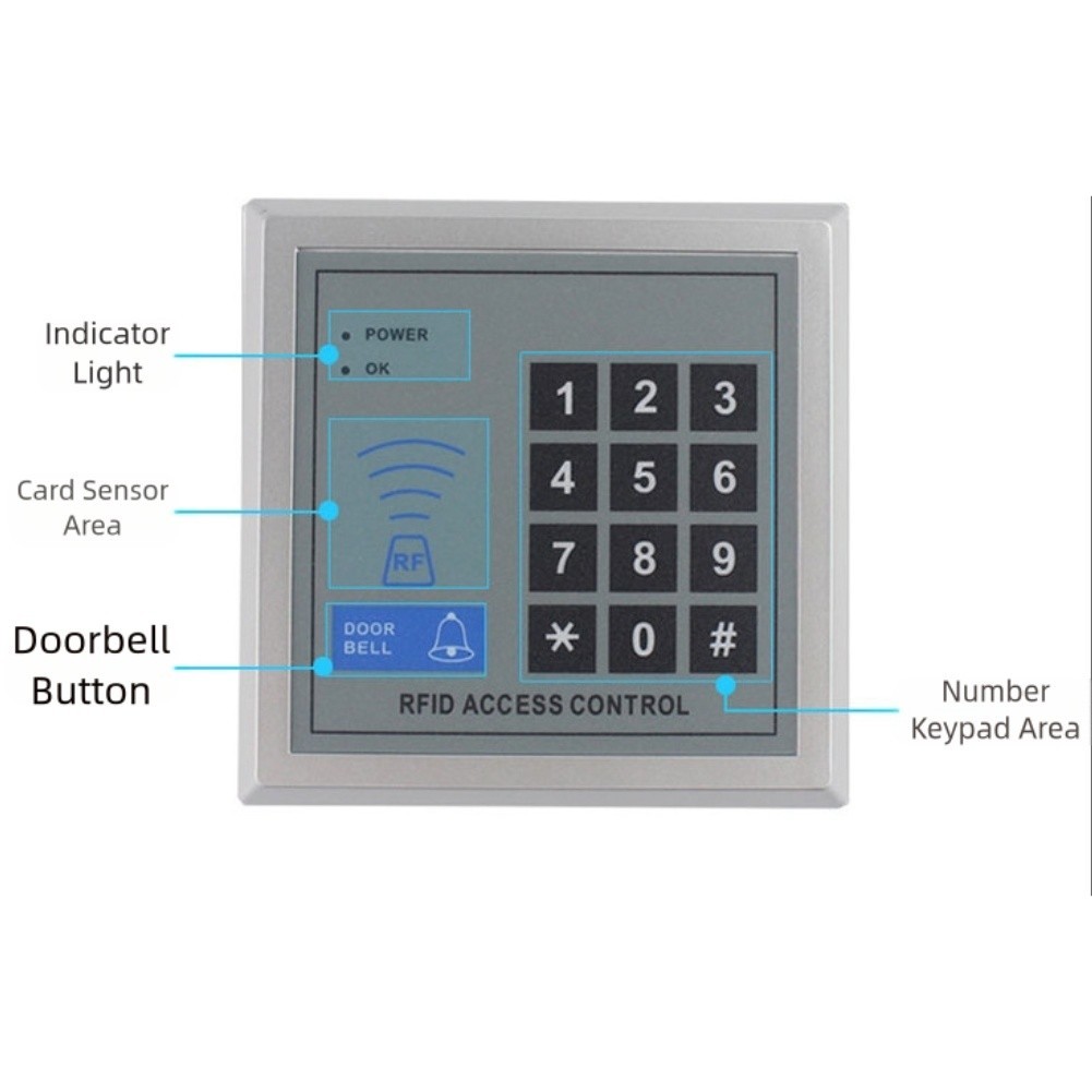 Password Card Induction Door Lock Control Machine with Easy Screw Installation