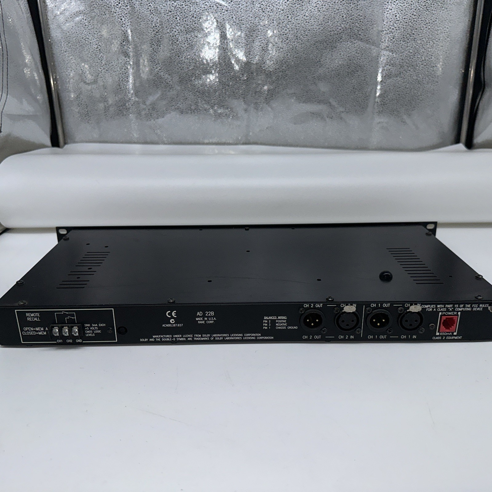 Rane AD22, Audio Delay, Dolby Time Link Digital Delay, Vintage Rack