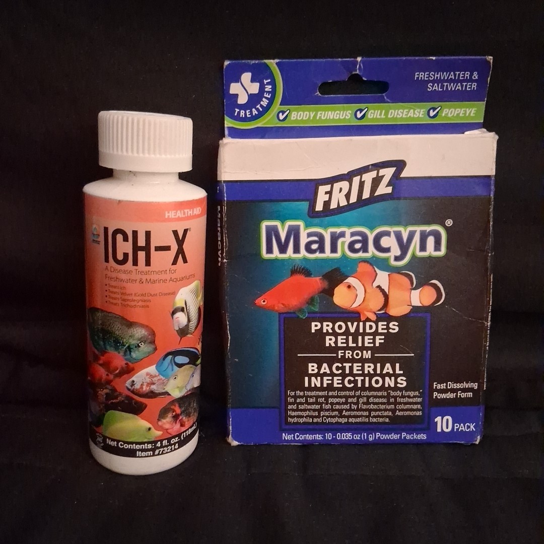 Fritz Maracyn Anti-Bacterial Medication 10-Pack And Ich-x Treatment 4fl Oz