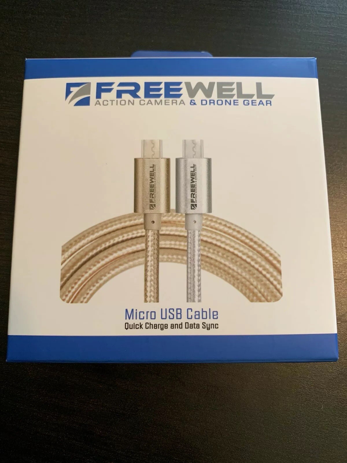 Freewell Micro USB Cable Drone Camera Equipment 1.5' Gold NWT
