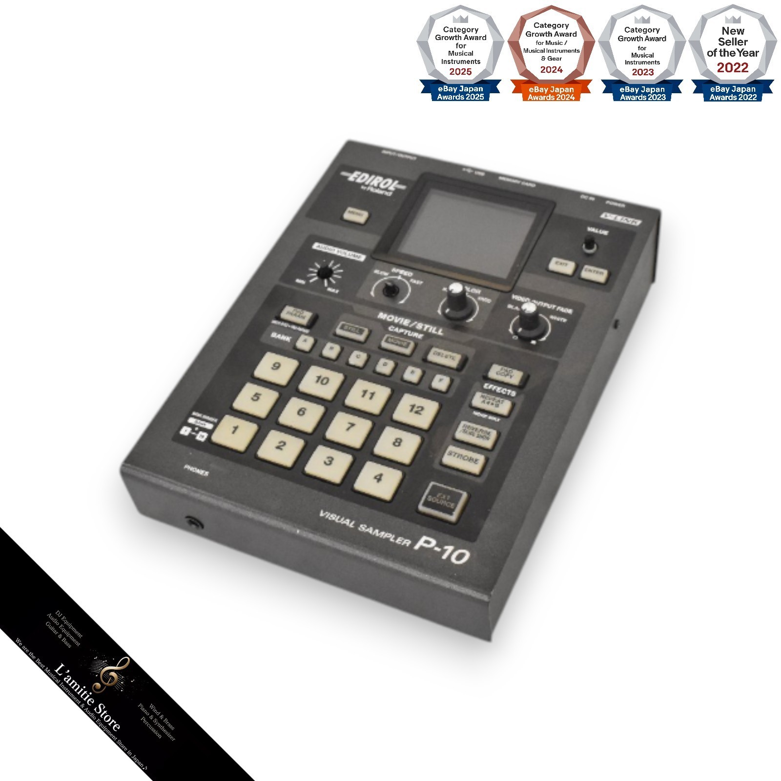 Roland Edirol P-10 Visual Sampler Video Live Pad VJ Controller P10 Black MIDI JP