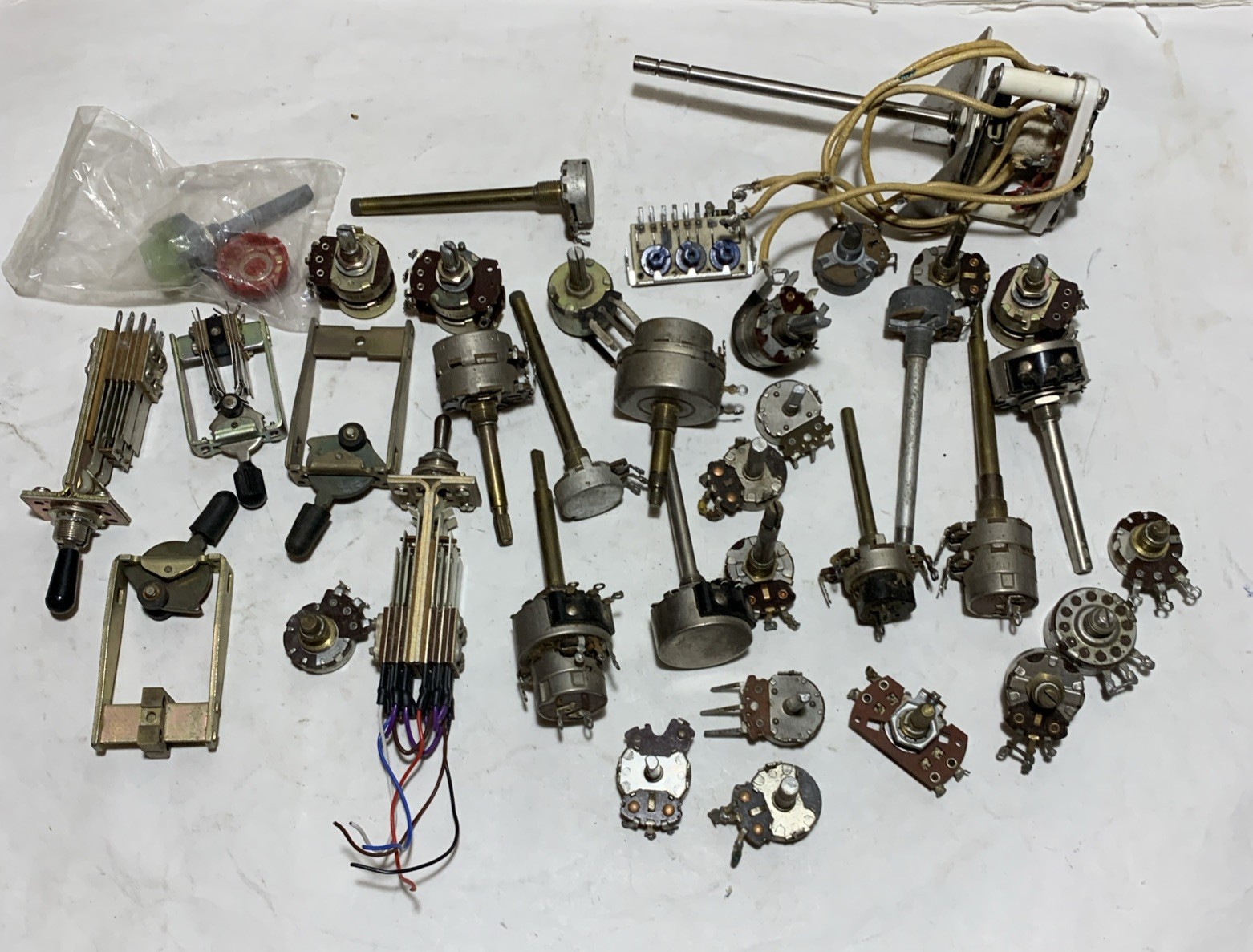 Lot, of 30,  Vintage, Switches, Pots, Used, Ham Radio, Parts or Repair