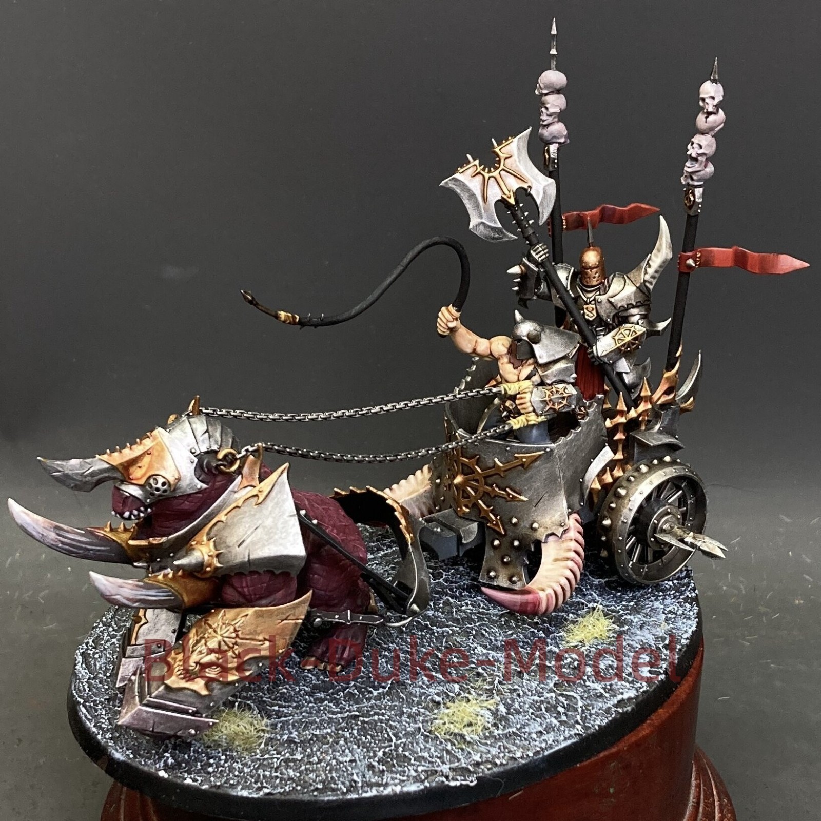 Warhammer AOS Chaos Chariot Slaves to Darkness  Presale Painted Gallery Army GW