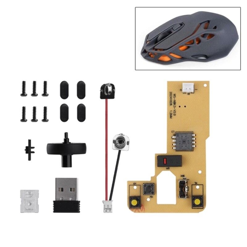 Wireless Mouse MH002 Components with Ergonomic and Adjustable DPI Sensoring