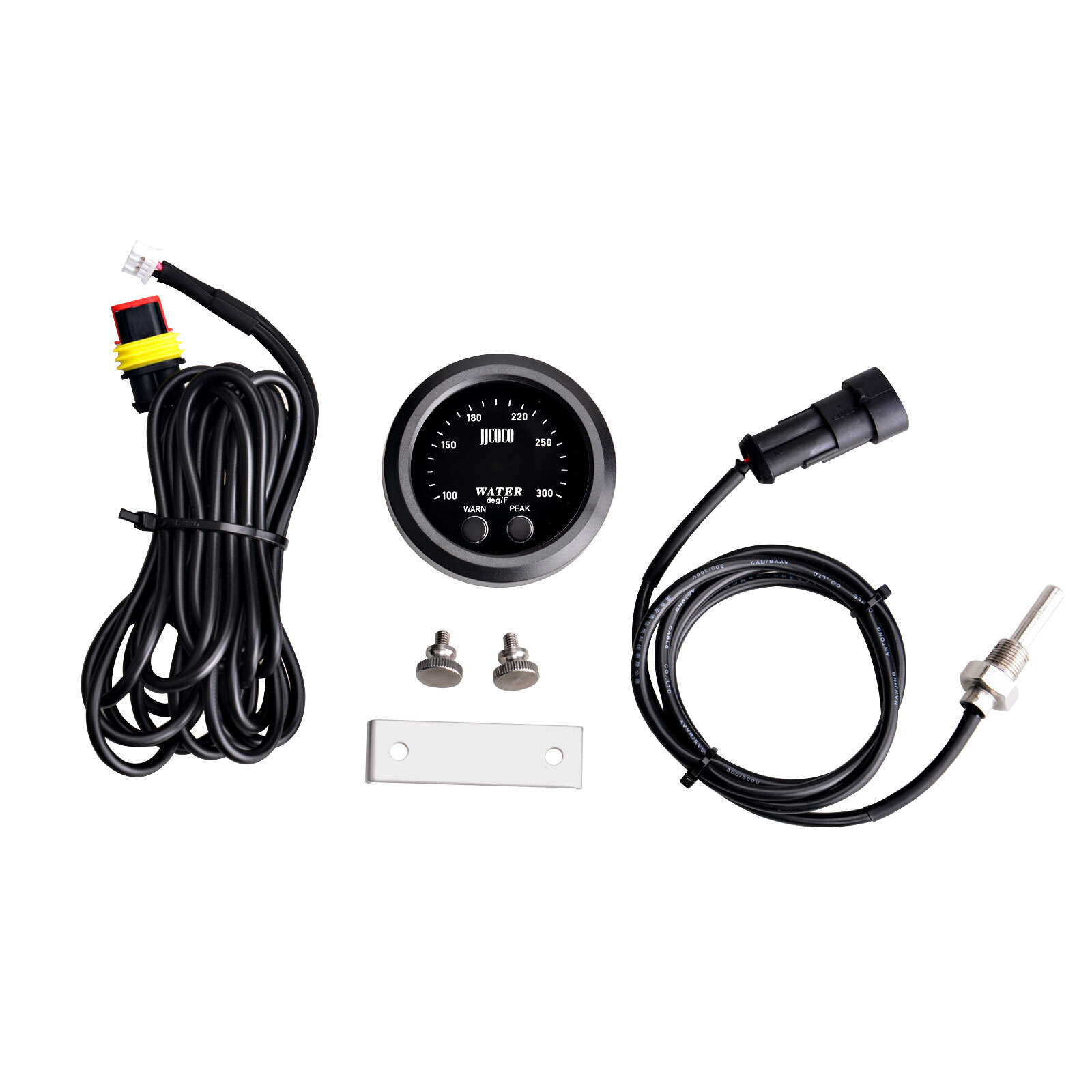 52mm Water Temperature Gauge with 1/8 NPT Sensor Car Blue Digital Meter 100-300F