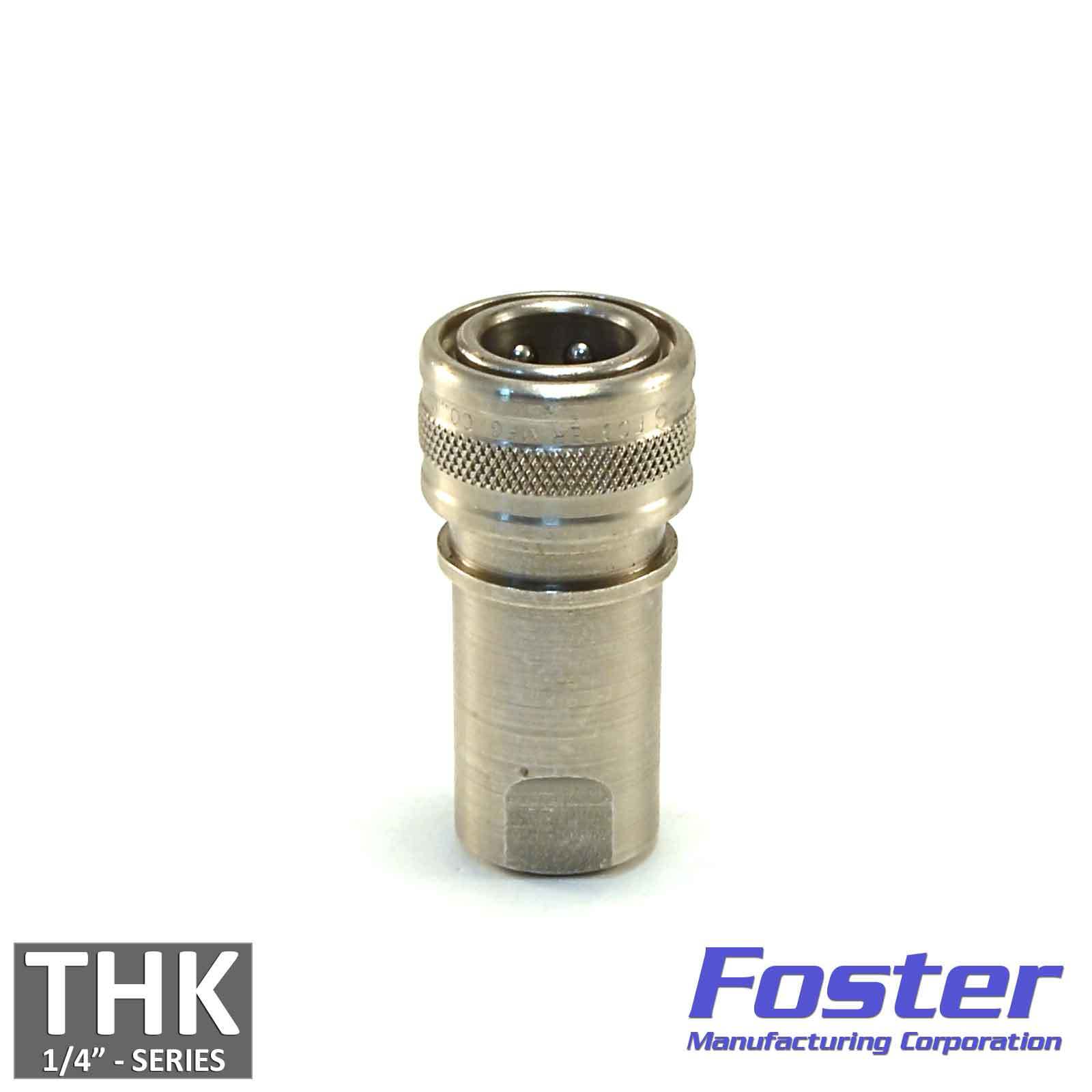 Foster FHK Series 1/4" H2S/S Stainless Steel ISO B Hydraulic Quick Coupler Plug