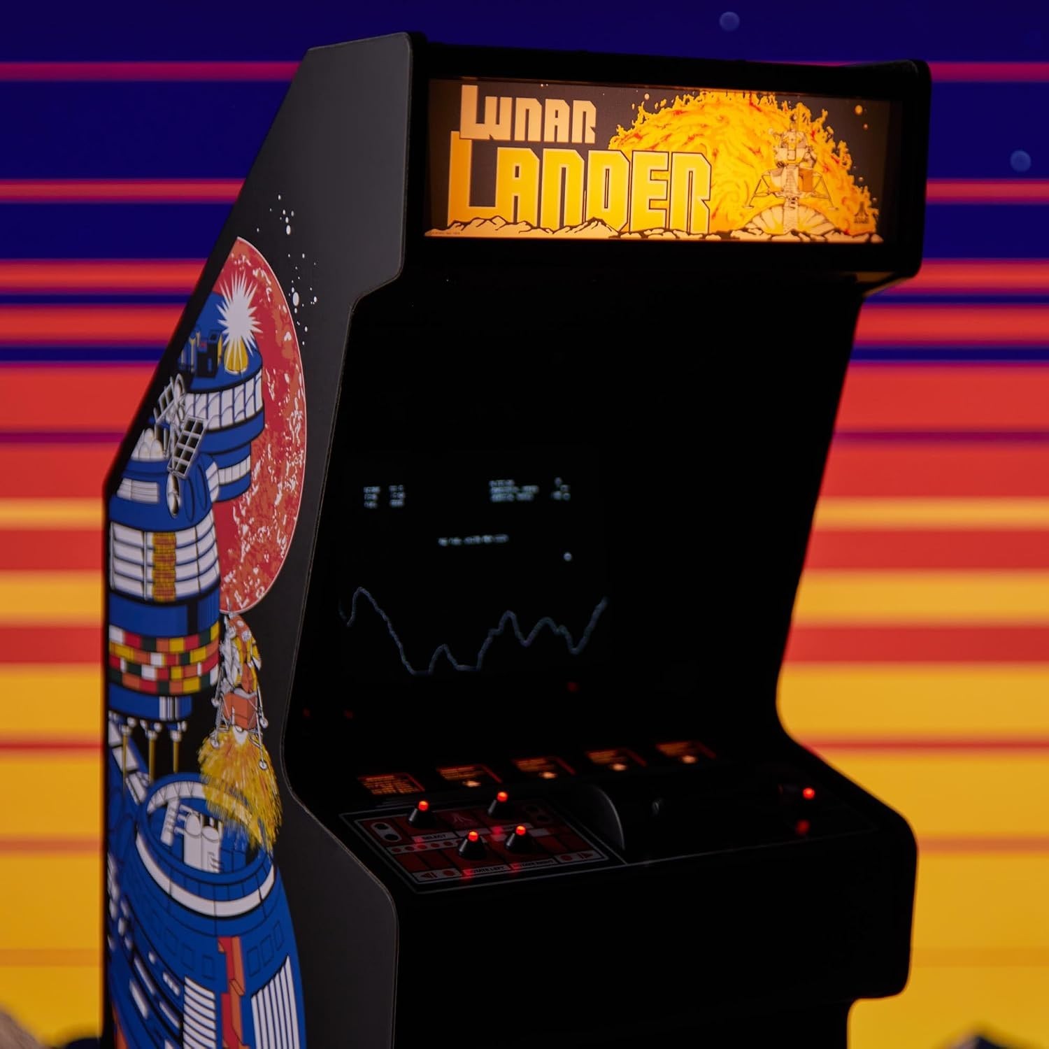 Lunar Lander Mini 1/4 Scale Atari Replica Cabinet with ROM – Retro Arcade Ma...