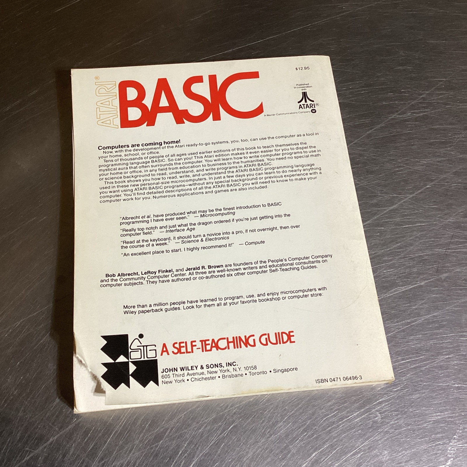 Atari BASIC 400 / 800 - A Self Teaching Guide - Vintage 1979