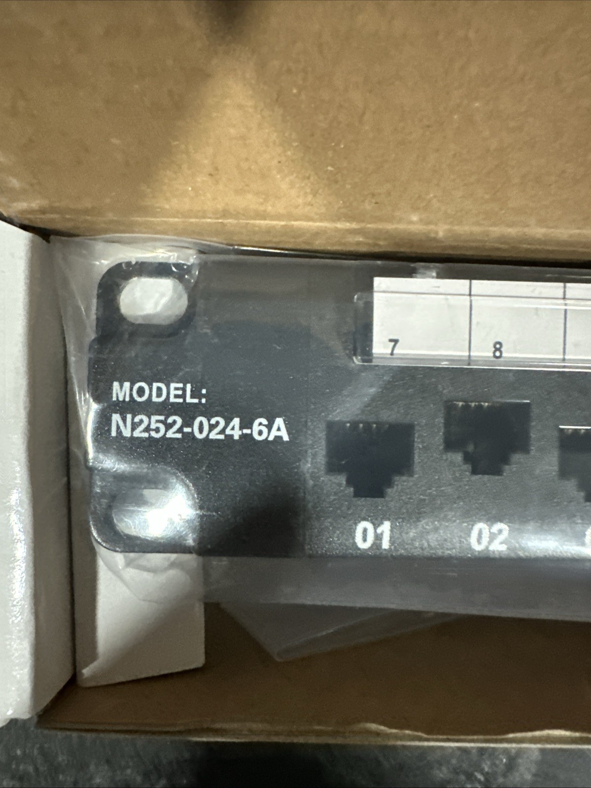 Tripp Lite 24-Port Cat6a Patch Panel Model N252-024-6A Black 19"