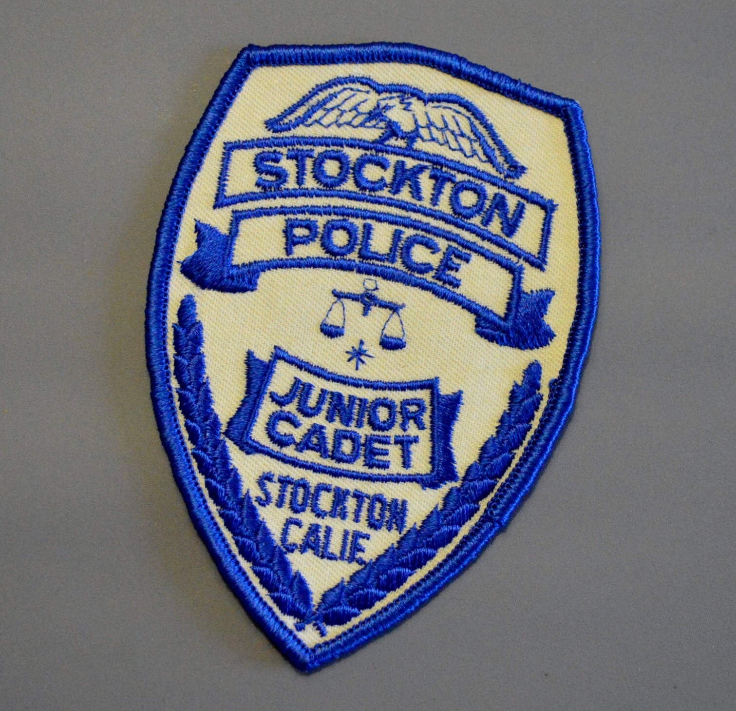 Stockton California Police Junior Cadet Patch ++ Mint CA