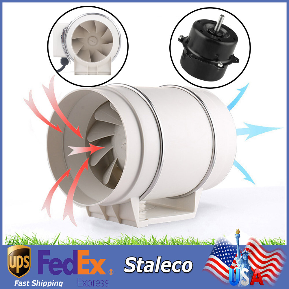 4 Inch Inline Duct Fan Tube Ventilation Fan Extractor Exhaust Blower 35W 220CFM