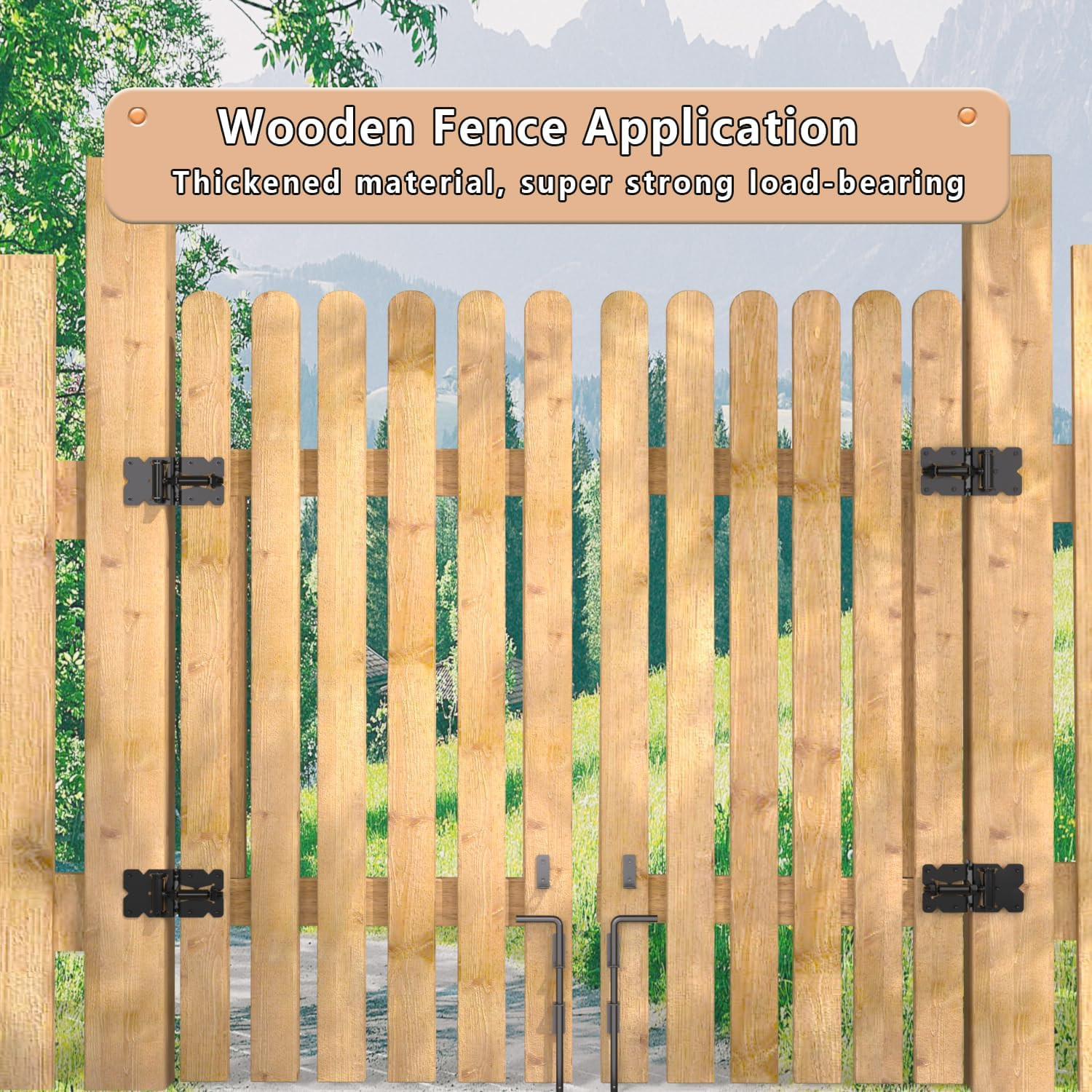 18" Gate Drop Rod, Cane Bolt- Easy to Install, Premium Black Plastic Spraying -