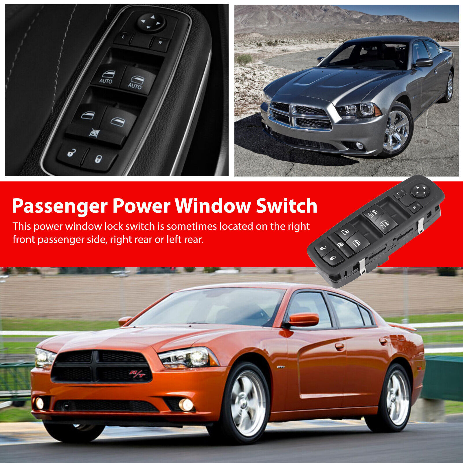 Master Power Window Control Switch For 2011-2022 Dodge Charger Chrysler Ram 1500