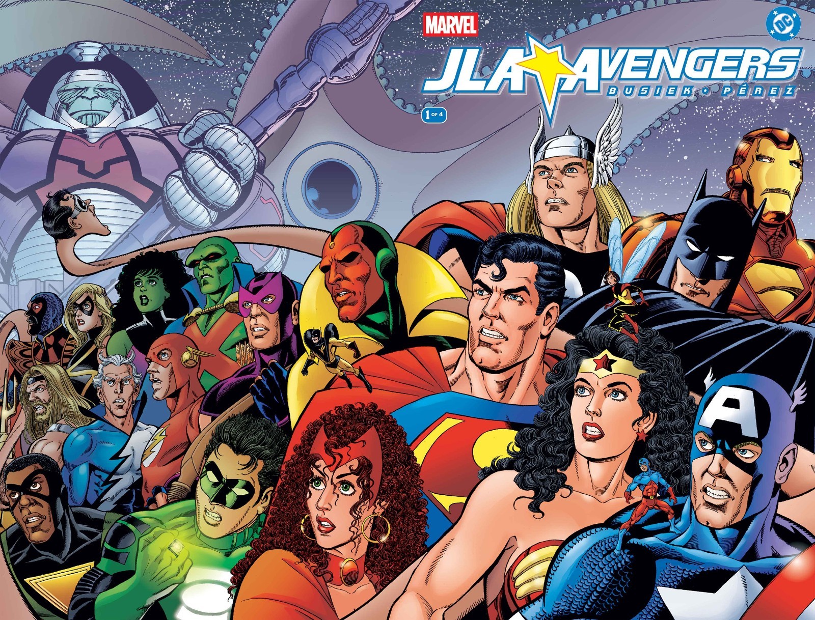 JLA/AVENGERS #1 FACSIMILE EDITION WRAPAROUND COVER (MARVEL COMICS 2026)