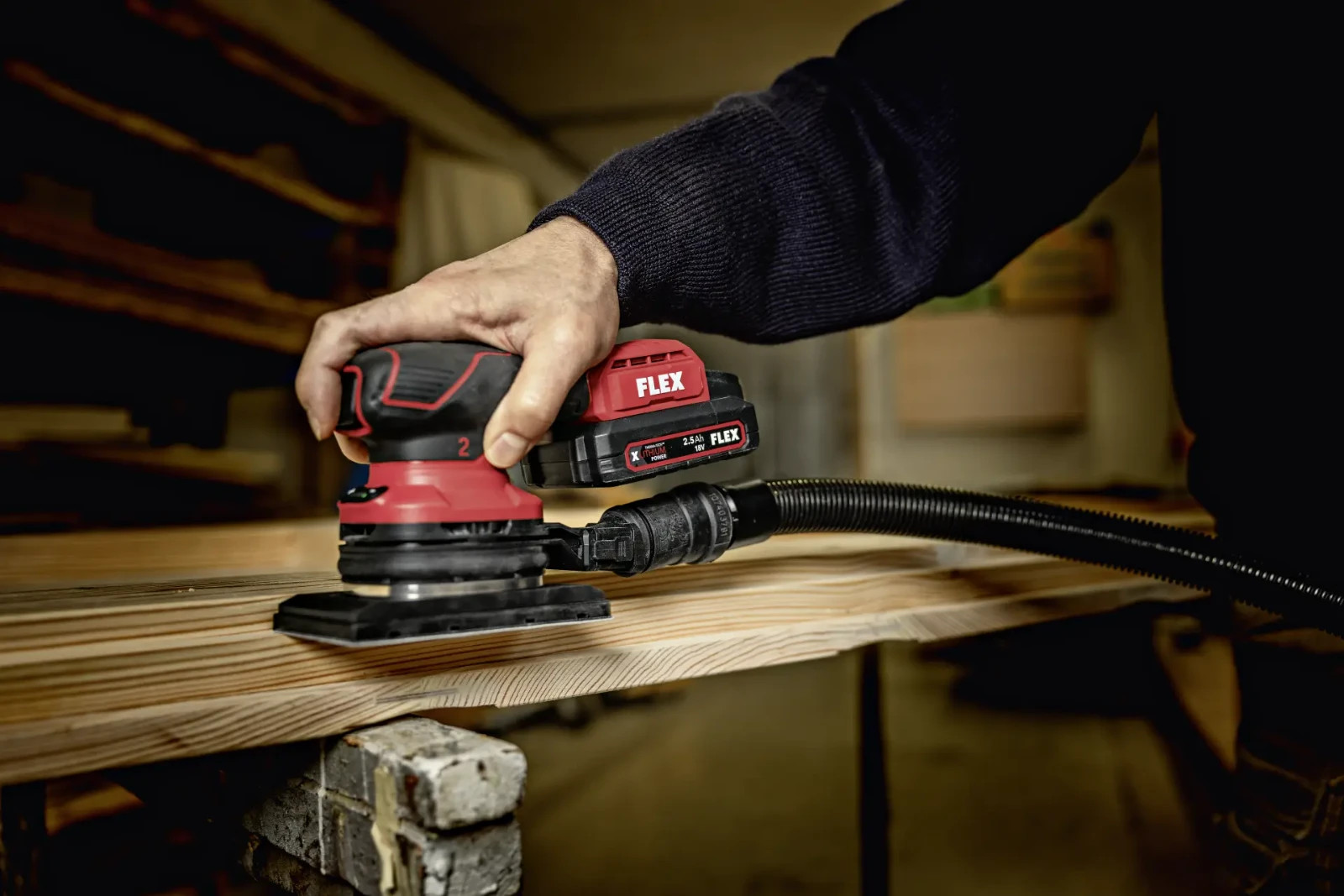 FLEX 1/3 Sheet Cordless Orbital Sander OSE 2-80 18 V Speed Control 532084