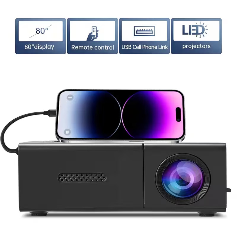 Mini Projector LED HD 1080P Home Cinema Portable Office Theater Movie Projector
