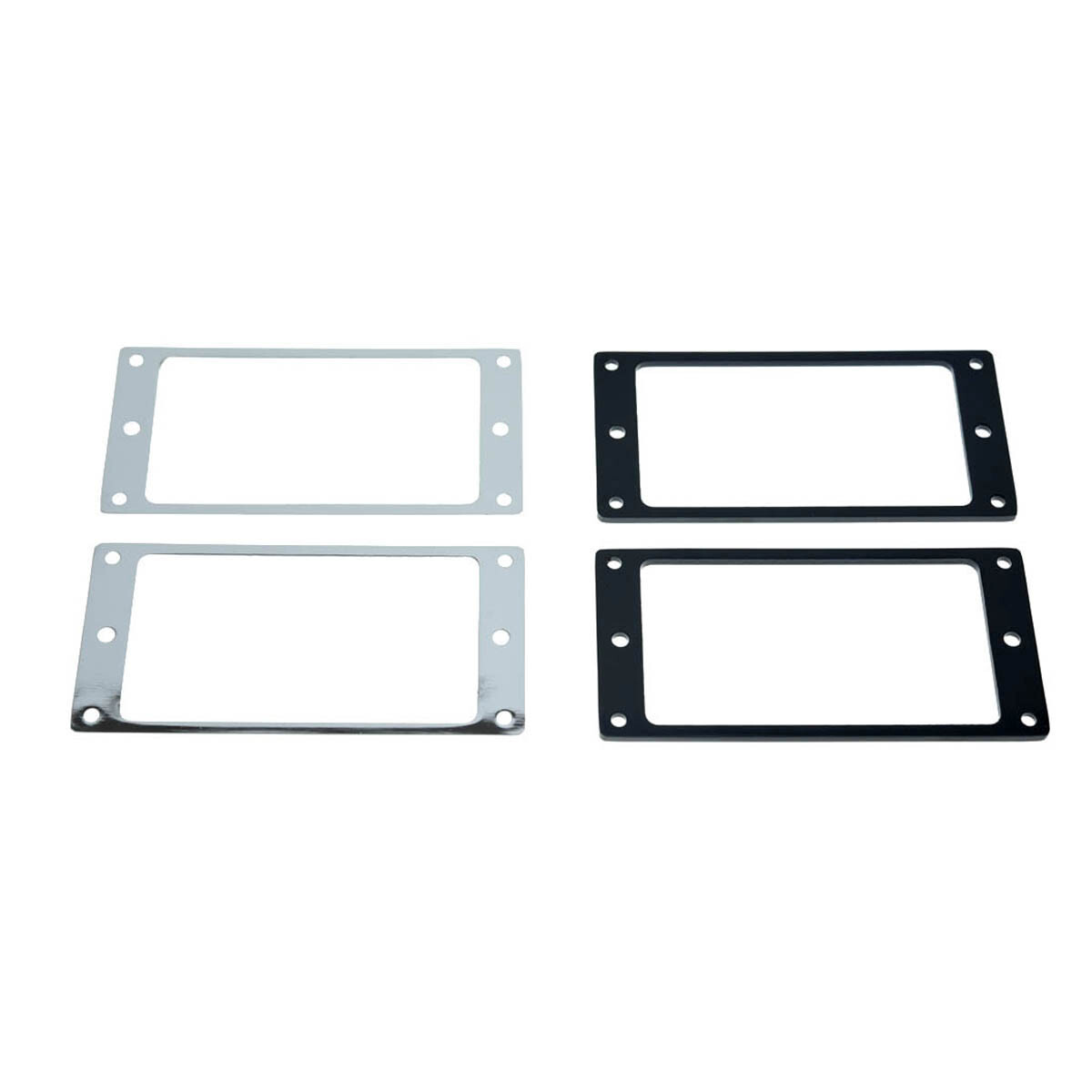 2x Metal Flat Bottom Humbucker Guitar Pickup Ring Pickup Frames