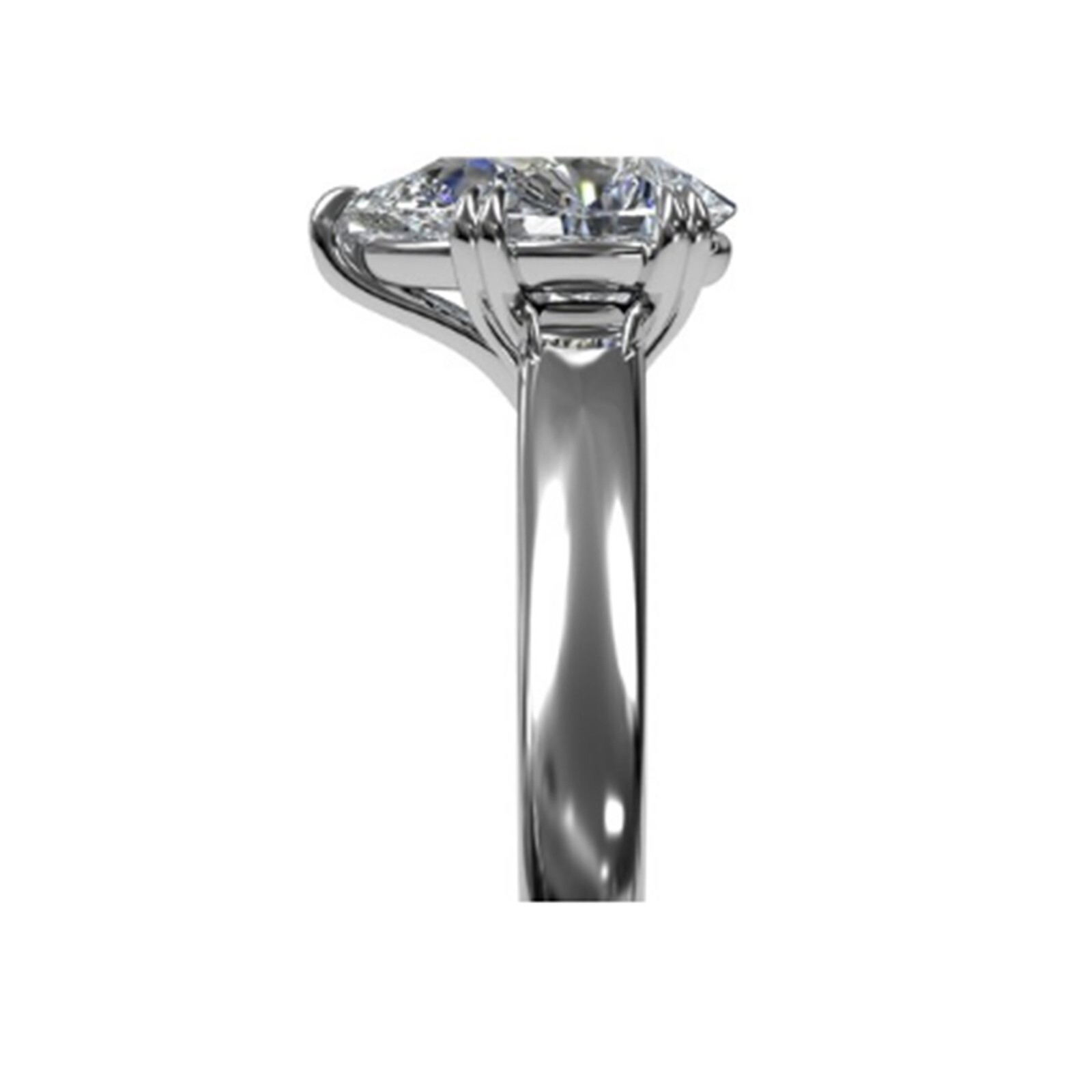 2.00 Ct Pear Cut Lab Created Diamond Engagement Ring 14K White Gold Size 8