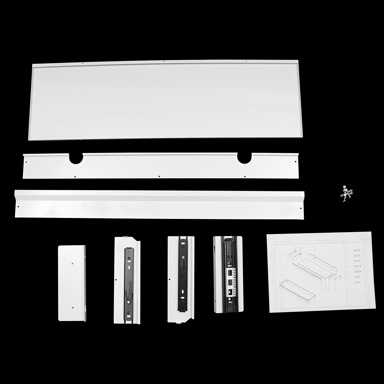 Under Desk Mounted Sliding Pull-out Drawer for Sit Stand Workstation
