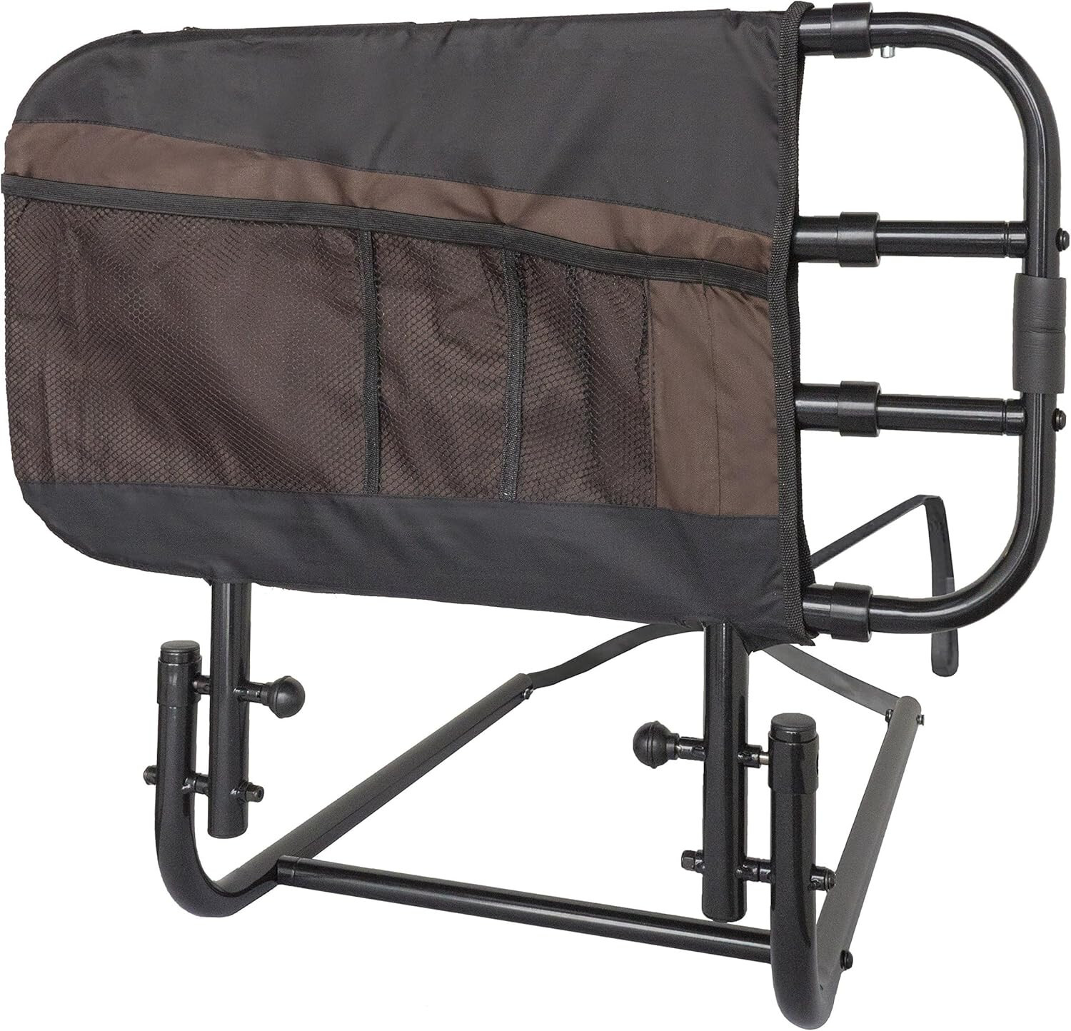 Stander EZ Adjust Bed Rail, Adjustable Senior Bed Rail w Organizer Pouch