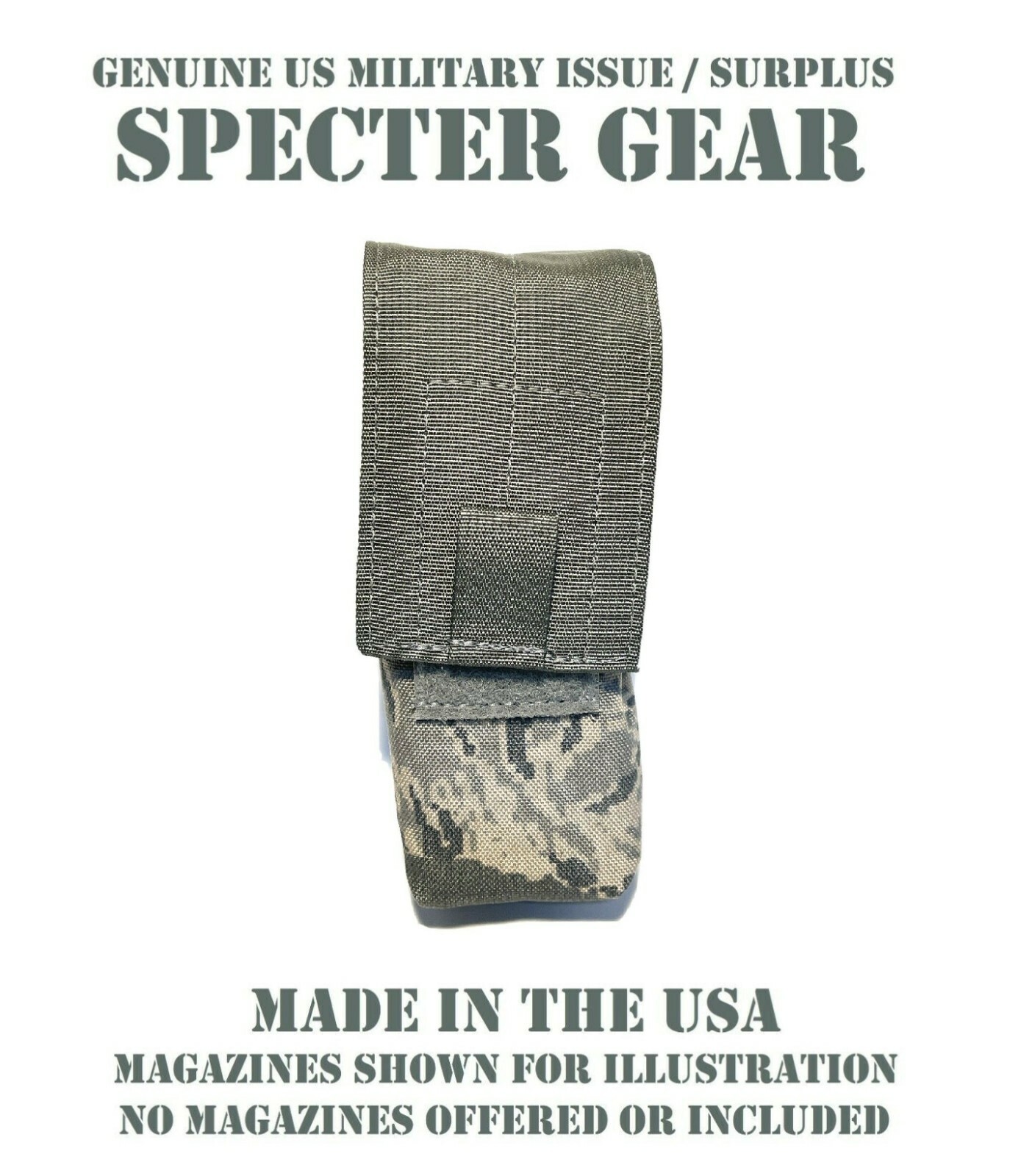 SPECTER GEAR 511-2 USAF ABU DIGI US MILITARY MOLLE DOUBLE 30RD RIFLE MAG POUCH