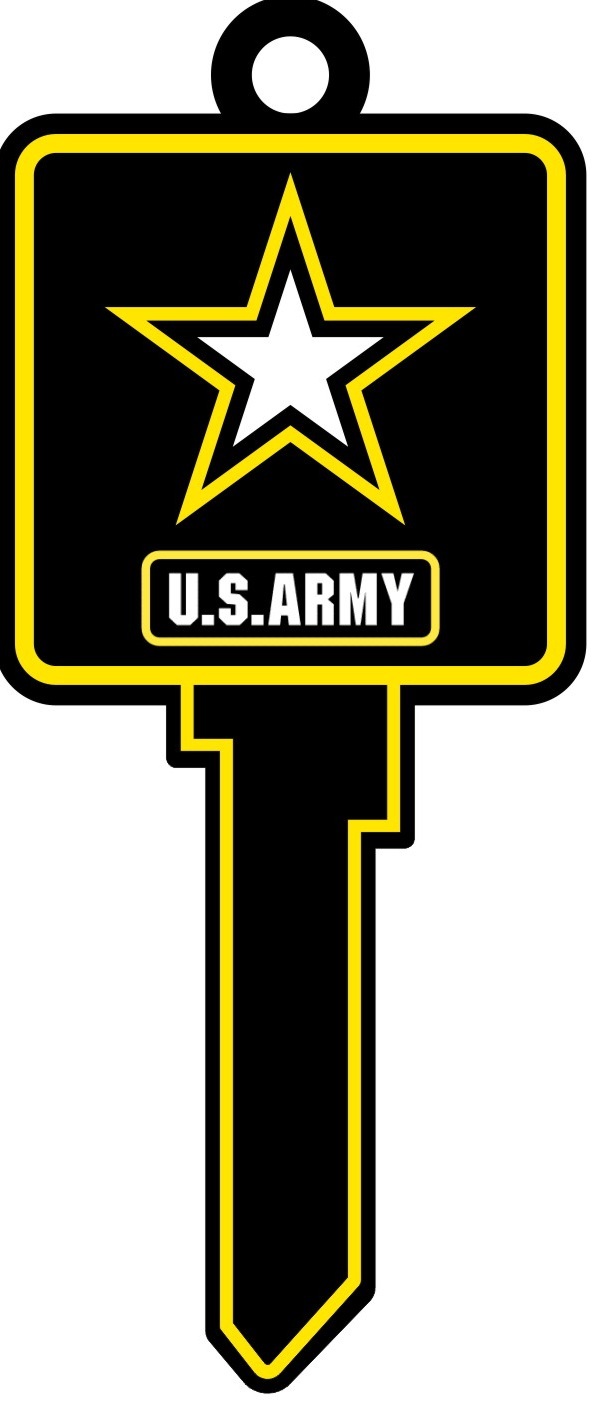 US Army Kwikset House Key, Uncut, One key,  Very nice Artwork