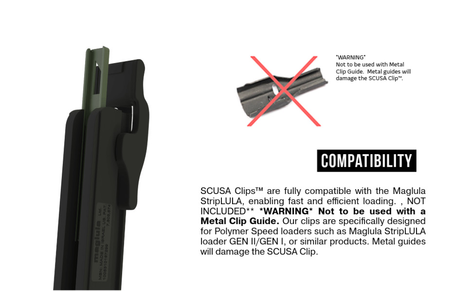 SCUSA Polymer Stripper Clips 30 Pack (Color Options Available) 5.56 Compatible