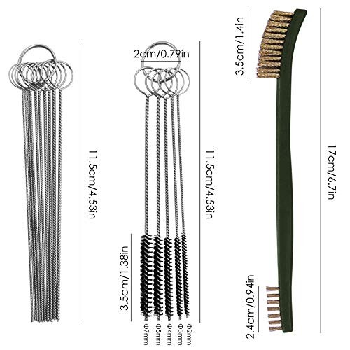 Wire Brush Set for Car Detailing - 9 PCS Cleaning Kit with 3 Brass, 3 Steel,