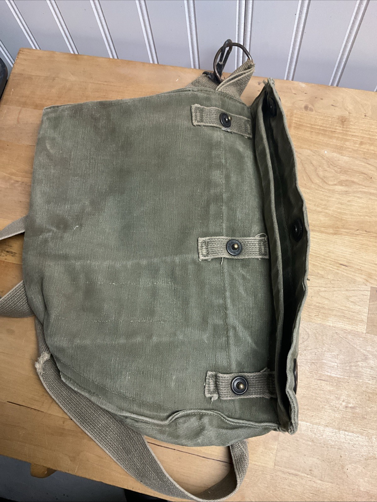P US Olive Canvas Gas Mask Bag Field Protective M9A1 M-L