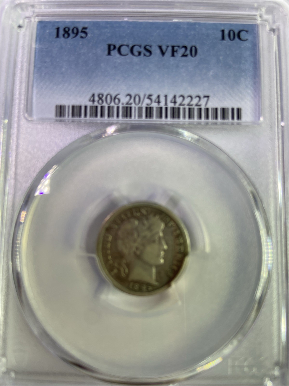 1895 Barber Dime PCGS VF20