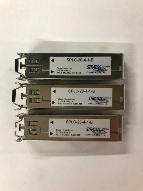STRATOS Lightwave  SPLC-20-4-1-B Class 1 Laser 21CFR1040.10 Lot of 3
