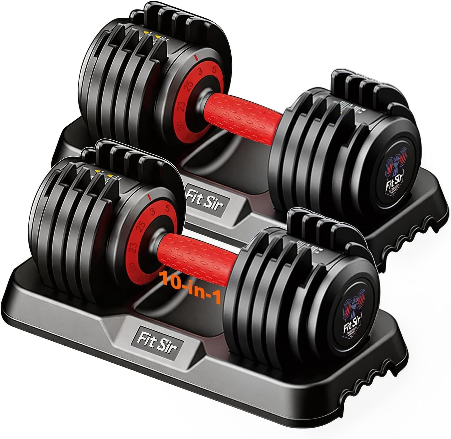Adjustable Dumbbell Set 10-in-1 25LB/50LB/90LB Ajustable Dumbbells W/ Safe