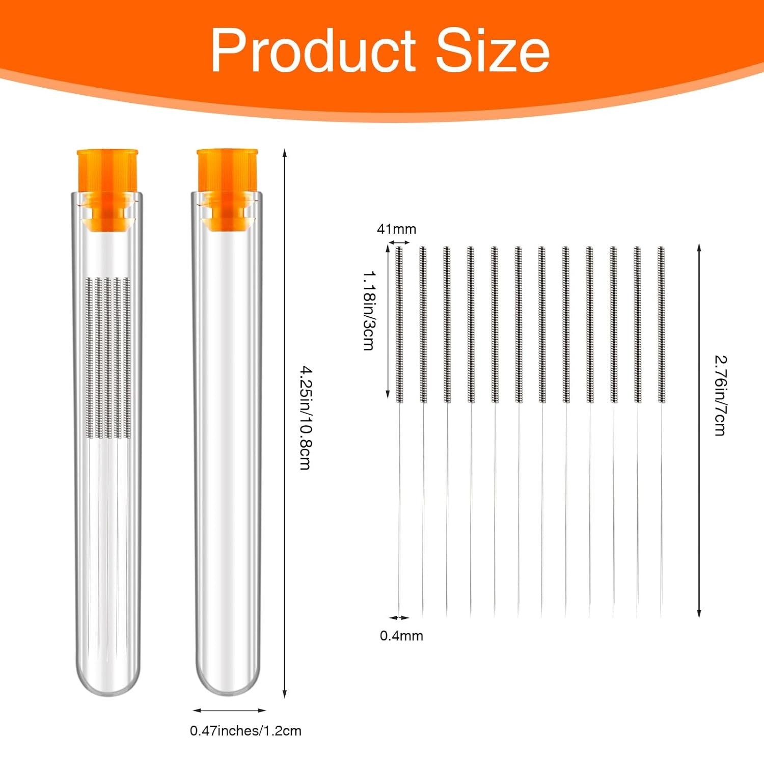 60PCS 0.4mm 3D Printer Nozzle Cleaning Kit - Stainless Steel Tools