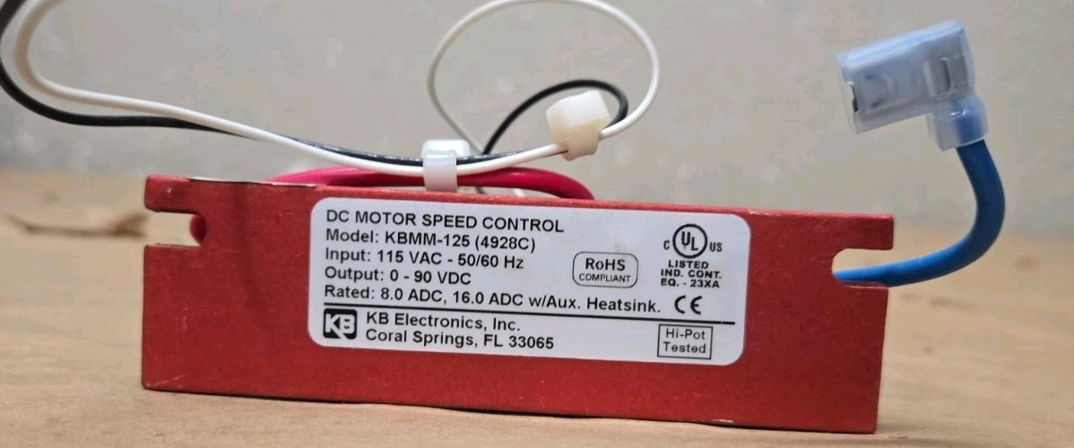 KB ELECTRONICS KBMM-225 DC SPEED CONTROL KBMM-125