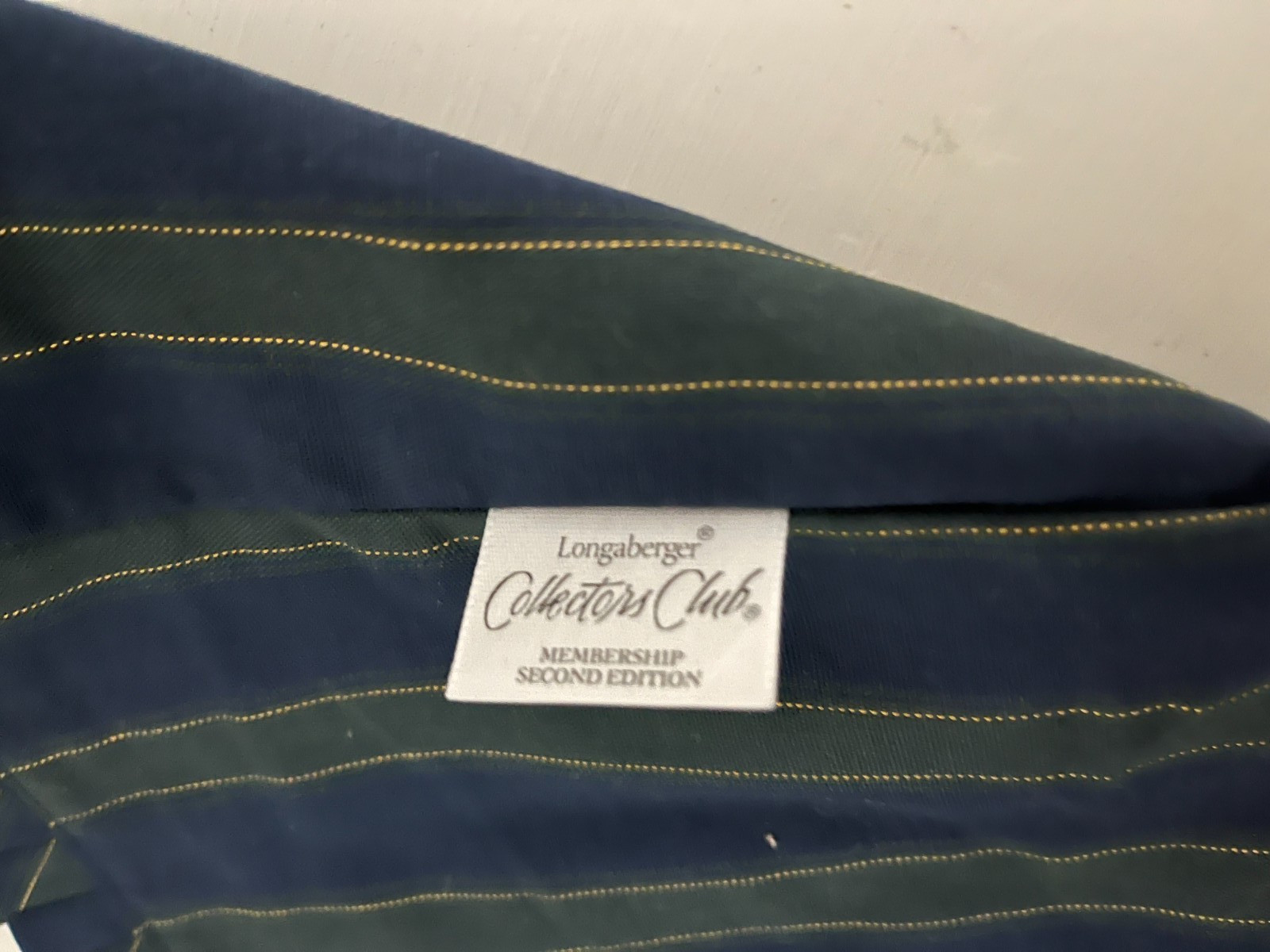 Longaberger Membership Stripe Liner for Membership Basket