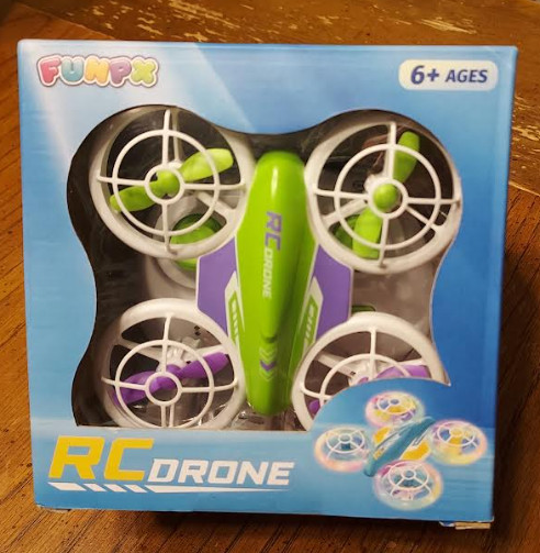FUNPX RC Drone LED with Remote Green/Purple 360 Flips Ages 6+ NEW never opened