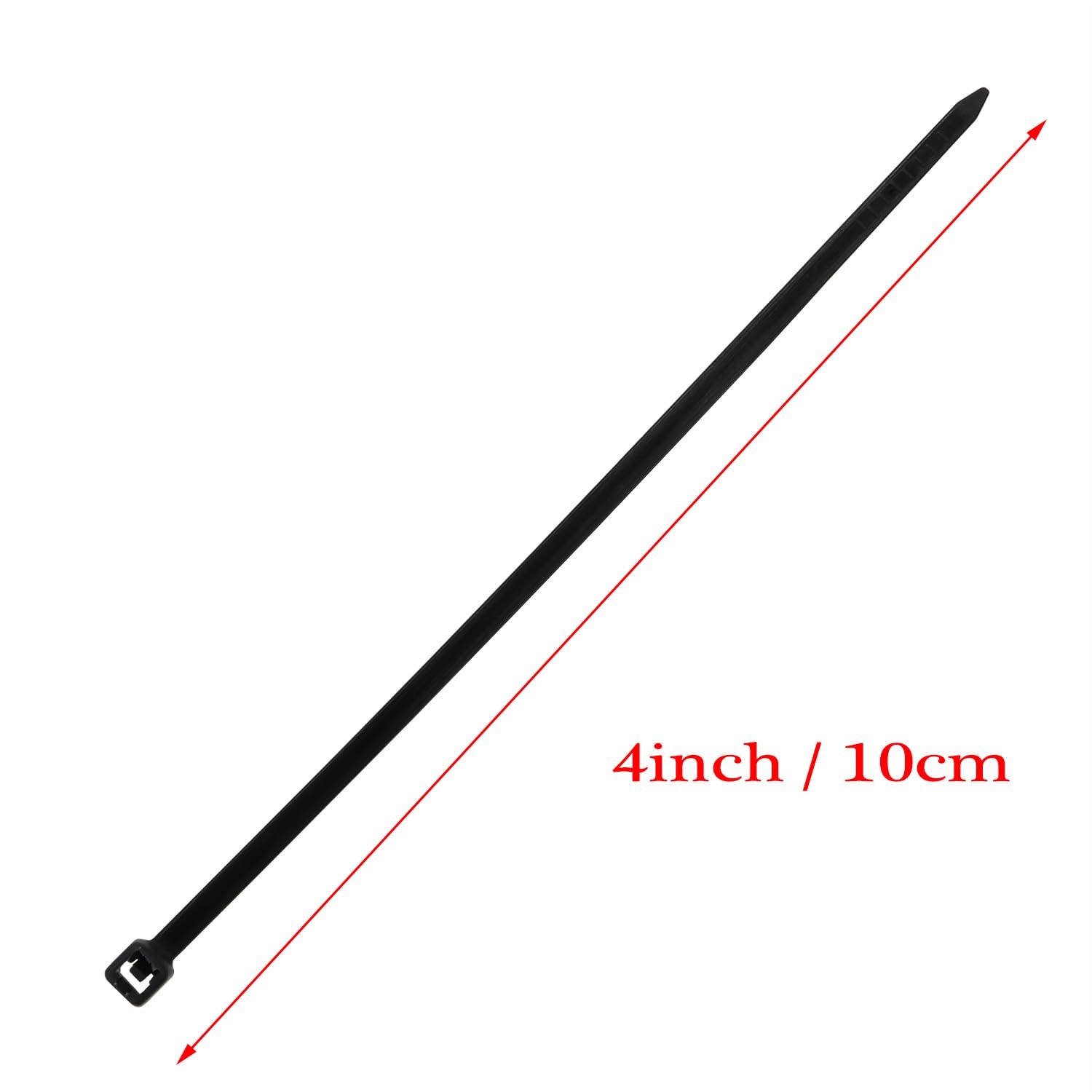 Mini Skater 4 Inch Multi-Color Multi-Purpose Nylon 4 inch, 200pcs Solid Black