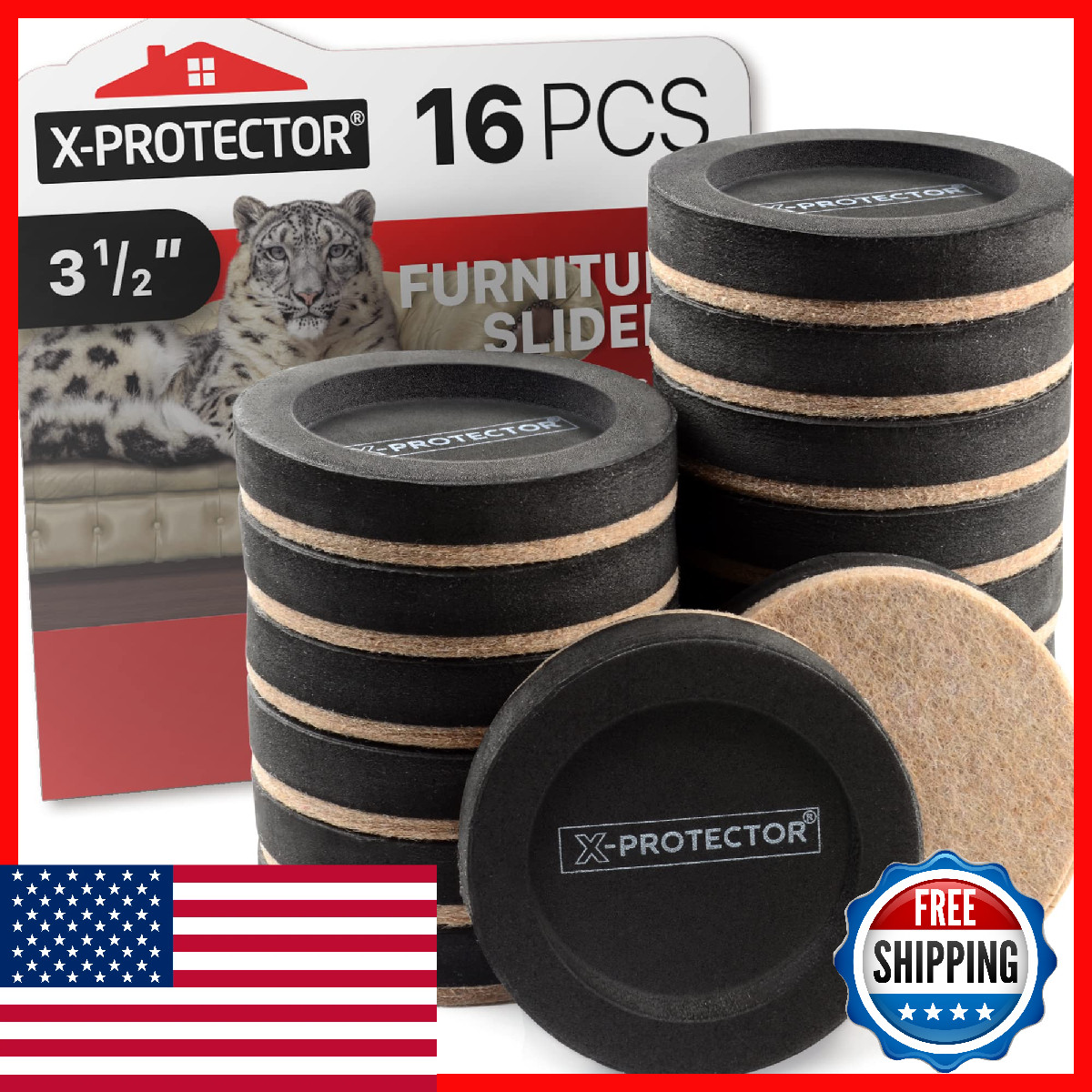 For Hardwood Floors X-Protector 16 Pcs 3 - - For - -