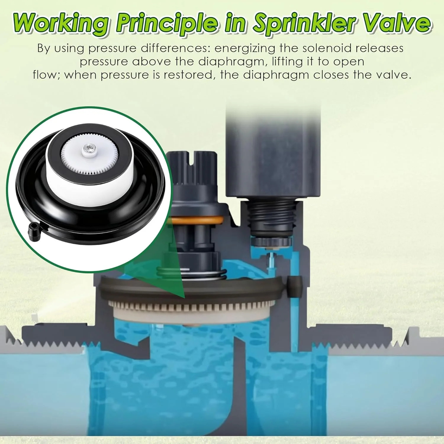 4 Pack 1'' PGV Diaphragm Irrigation Valve Replacement, Compatible with Hunter 33